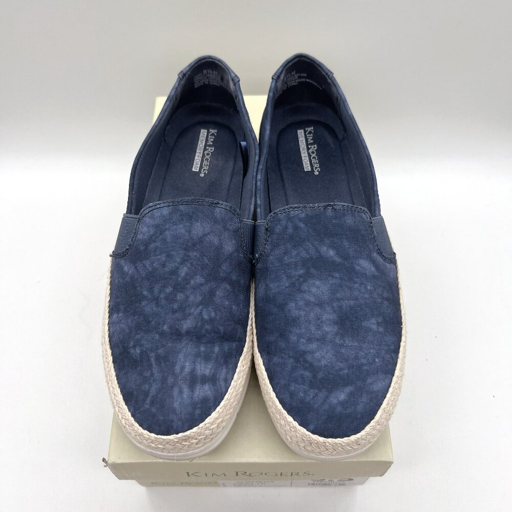 Kim Rogers Leah Flat Slip On Shoe Navy Women's Size 8.5 M
